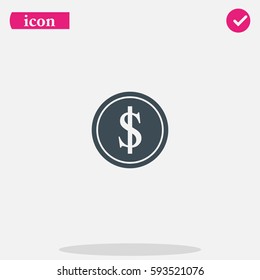 Coin with dollar sign.