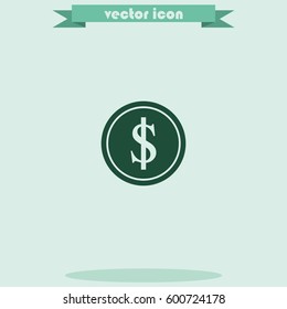 Coin with dollar sign.