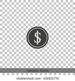 Coin with dollar sign.