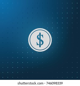 Coin with dollar sign.