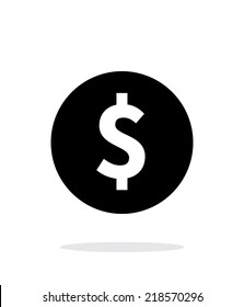 Coin with dollar sign simple icon on white background. Vector illustration. - Shutterstock ID 218570296