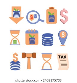 Coin dollar stack money growth investment balance management and Tax