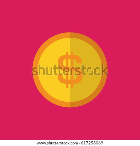 Coin with dollar symbol icon