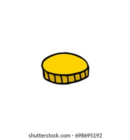 coin doodle icon