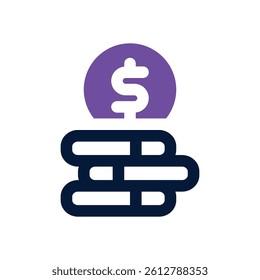 coin dual tone icon. Sleek and modern vector icon for websites, mobile apps, marketing materials, and corporate design. Fully scalable and ready to use.