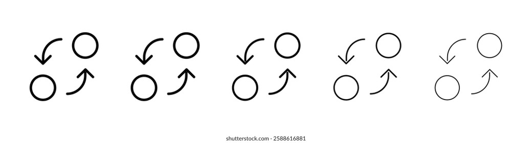 Coin exchange icon Vector logo sign