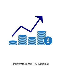 coin financial graphic, vector logo icon