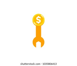 Coin Fix Icon Logo Design Element