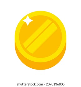 coin flat clipart vector illustration