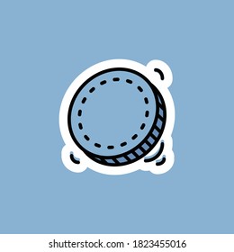 Coin plana design sticker bussines icono vector
