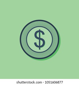 Coin flat icon