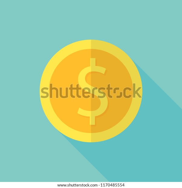 Coin Flat Icon Currency Symbol Money Stock Vector Royalty Free