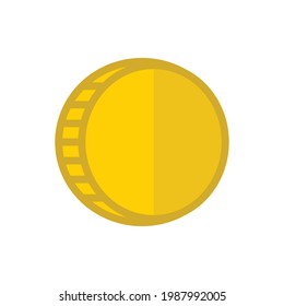 coin flat icon on white background