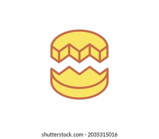 Coin flat icon on white background