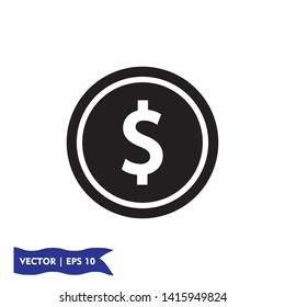 coin flat icon symbol sign, vector, eps 10