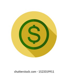 coin flat icon, universal icon for web