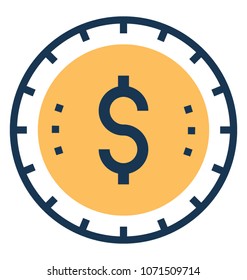 
Coin Flat and Line Icon 

