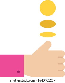 Coin flipping - Gambling icon set. High quality flat vector illustration for website and mobile application.
