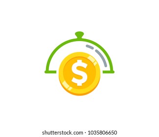 Coin Food Icon Logo Design Element