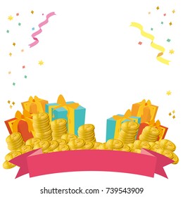 Coin gift illustration