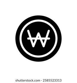Coin Glyph Icon. Coin Icon