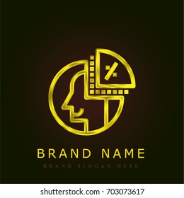 Coin golden metallic logo