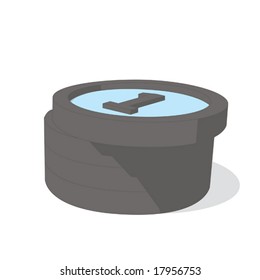 coin (gray & blue object series)