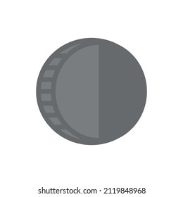 Coin-graues flaches Vektorsymbol