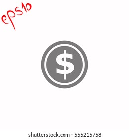 Coin grey icon.