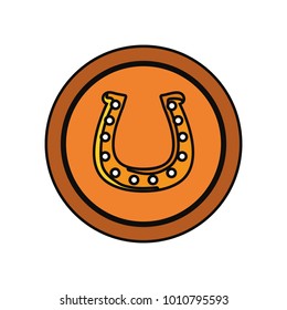 coin with horseshoe icon