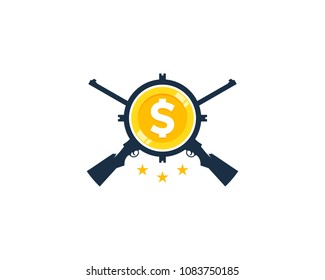Coin Hunt Icon Logo Design Element