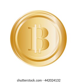 Coin icon. Bitcoin design. vector graphic