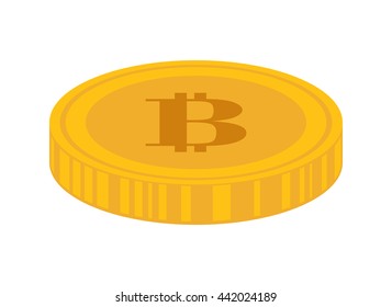 Coin icon. Bitcoin design. vector graphic