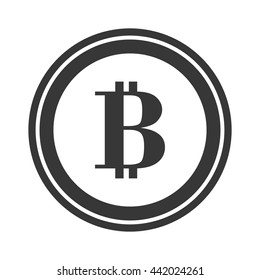 Coin icon. Bitcoin design. vector graphic