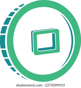 coin icon, or coin chinese logo can be used as an additional element, on an illustration for a poster, banner, or for a company logo