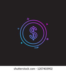 Coin icon design vector 