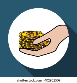 coin icon design , vector illustration