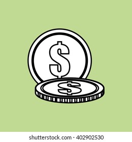 coin icon design , vector illustration