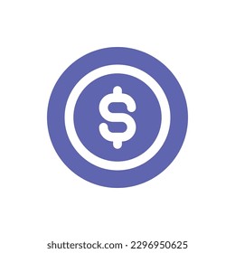 coin icon design vector symbol payment currency money dollar editable Free Vector Image