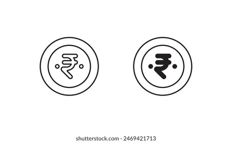 Coin icon design with white background stock illustration