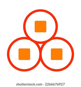 coin icon duotone red style chinese new year illustration vector perfect. Icon sign from modern collection for web. Nice design perfect