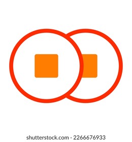 coin icon duotone red style chinese new year illustration vector perfect. Icon sign from modern collection for web. Nice design perfect