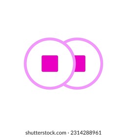 Coin icon duotune pink colour chinese new year vector element and symbol perfect.