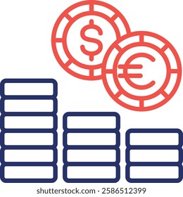 Coin Icon Element For Design