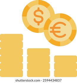 Coin Icon Element For Design