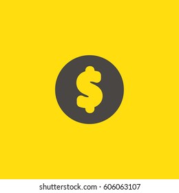 coin icon flat design