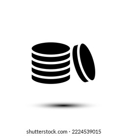 Coin icon. flat design vector illustration for web and mobile