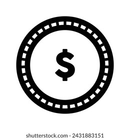 Icono de moneda. ilustración plana de icono vectorial