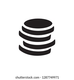 Coin Icon In Flat Style Vector Icon For Apps, UI, Websites. Currency Black Icon Vector Illustration.