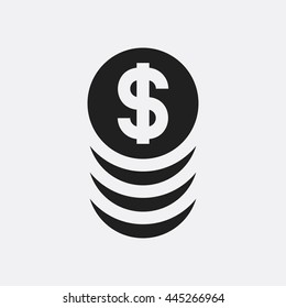 Coin icon illustration isolated vector sign symbol